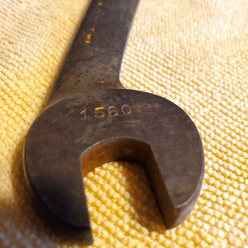 Antique Billings 1560 open end wrench 5/8 & ½ inch - Picture 2 of 7